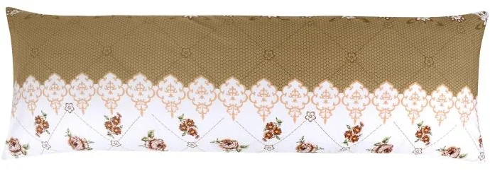 Návlek - Náhradný manžel vankúš 55x180cm 90/307 - hnedá ruža 1×1 ks, návlek na vankúš