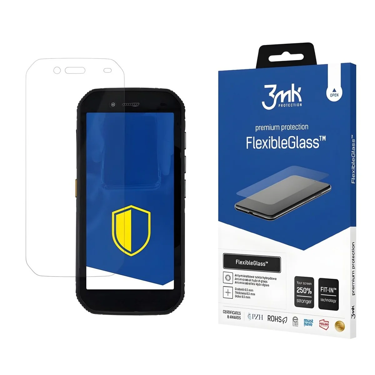 Ochranné hybridné sklo 3mk FlexibleGlass 1 ks, antibakteriálna o