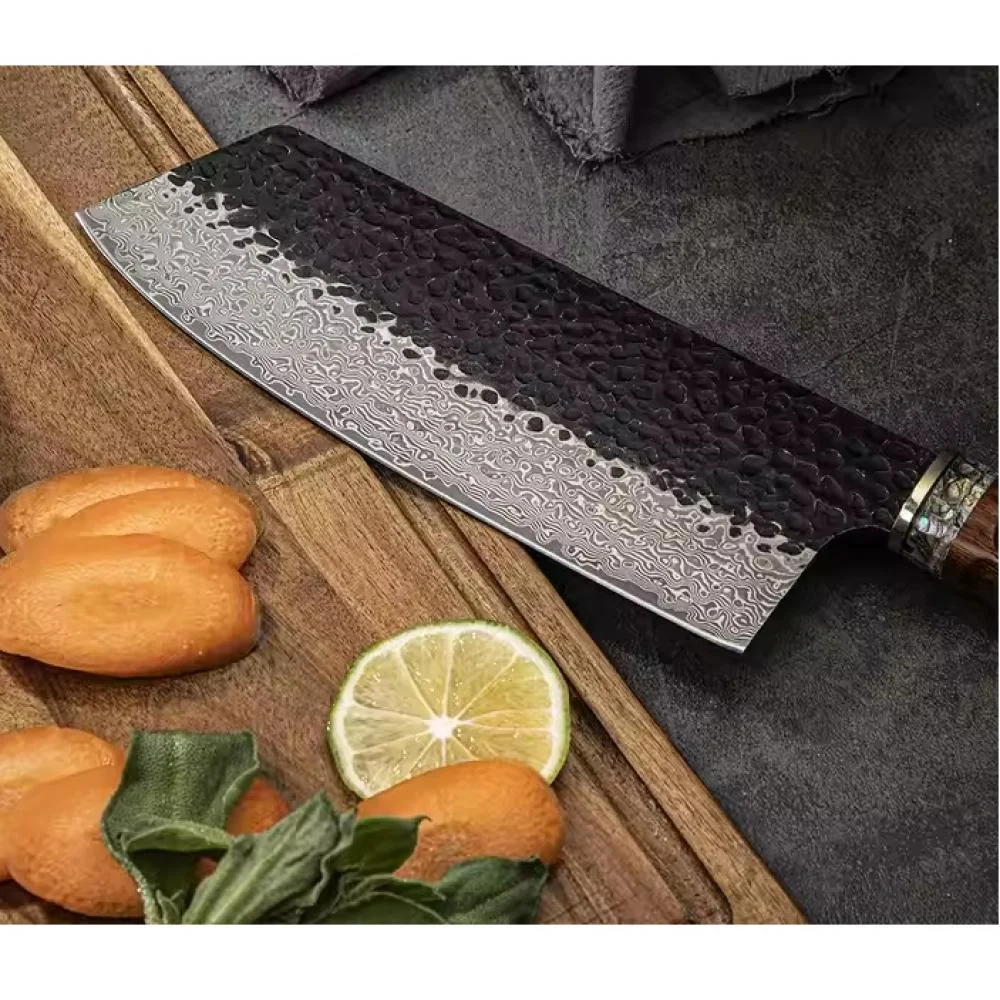 Damaškový kuchynský nôž Kenichi-Nakiri 32cm, čepeľ 17,6cm