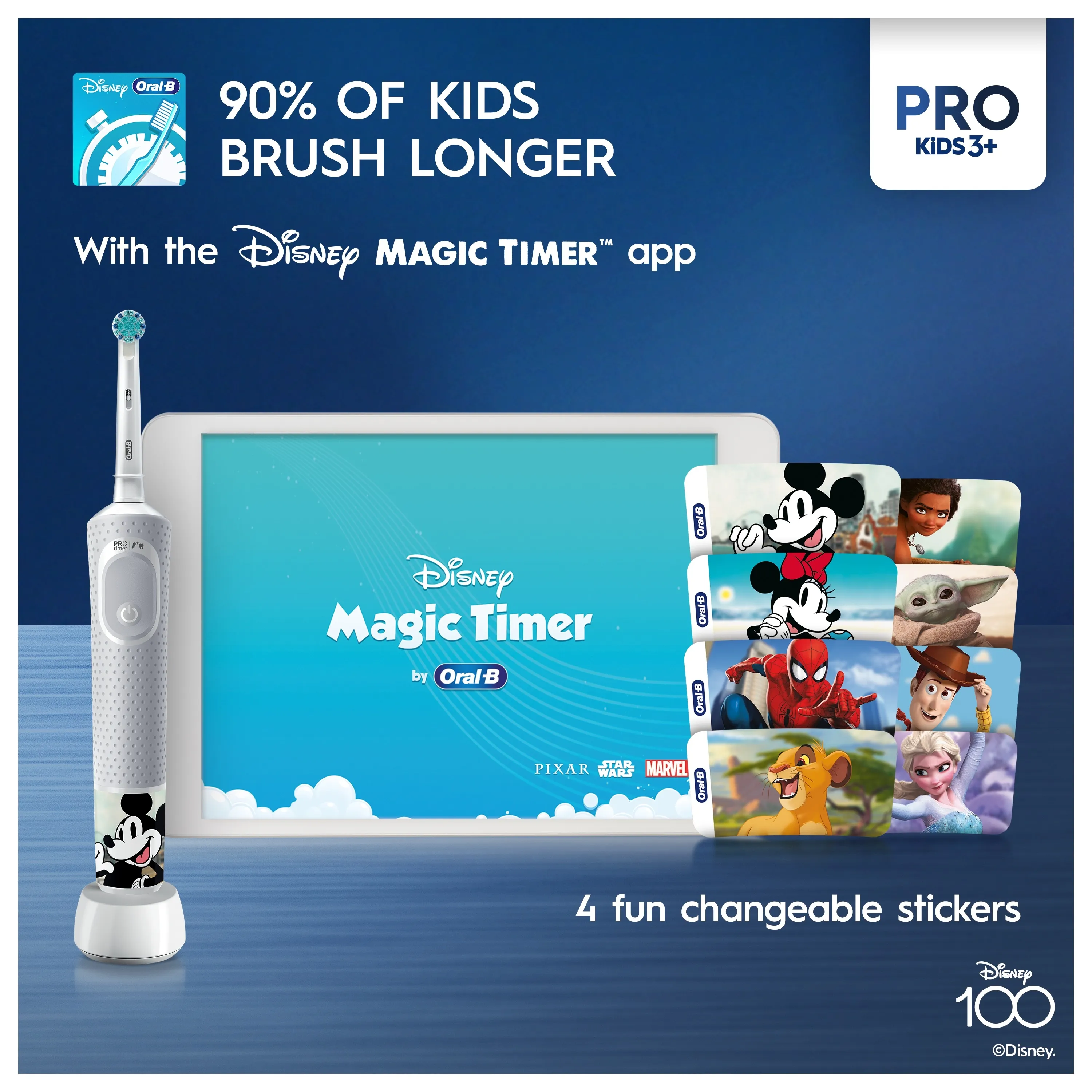 Oral-B EK Pro Kids 3+ Disney + Cestovné púzdro 1×1 set, elektrická zubná kefka