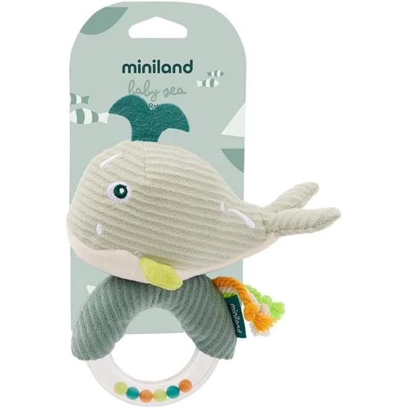Miniland Senzorická hrkálka Veľryba od 0 mesiacov MLZ97362