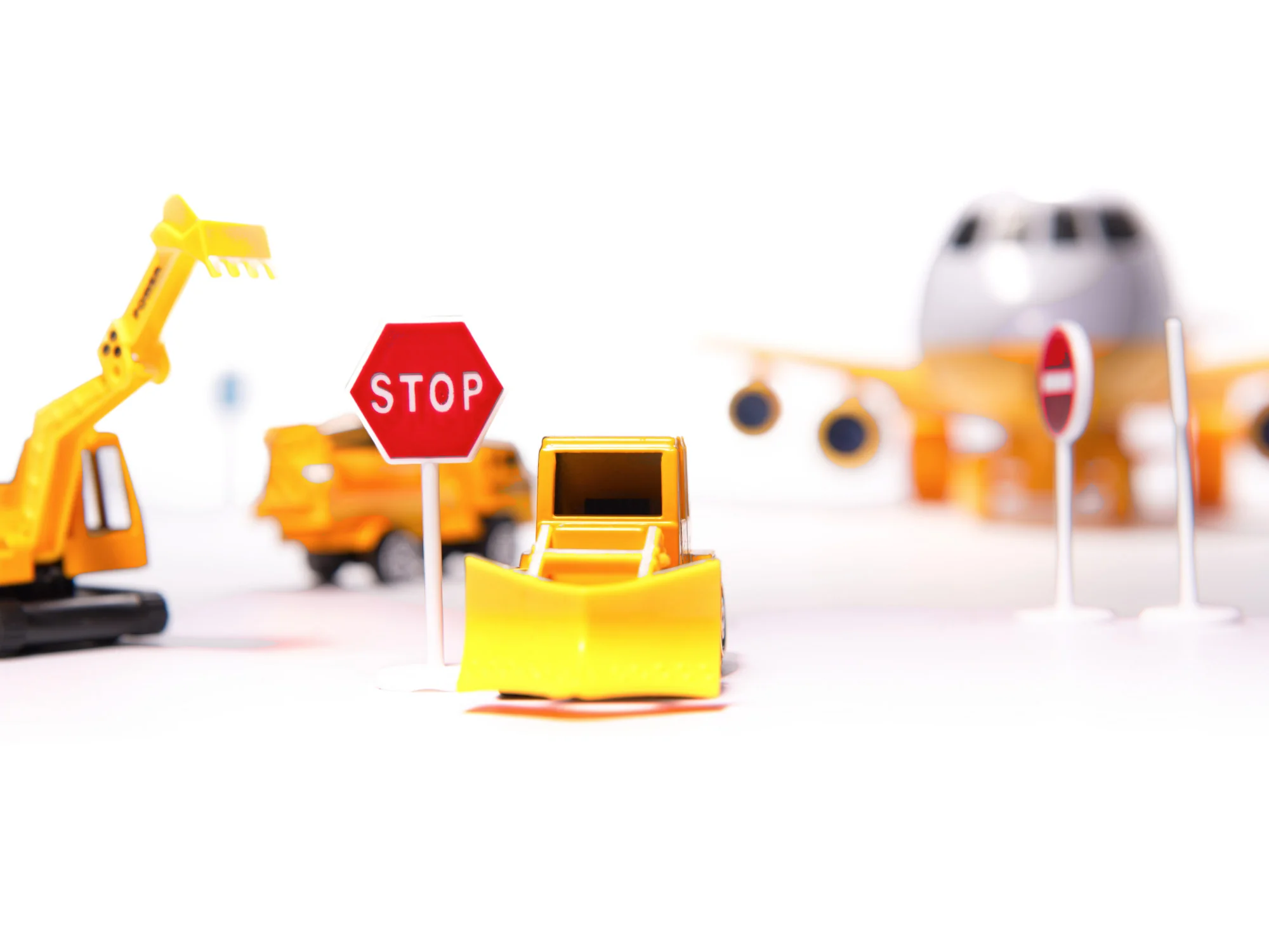 Lietadlo transportér s autami – Stavebné stroje, LED a zvuky