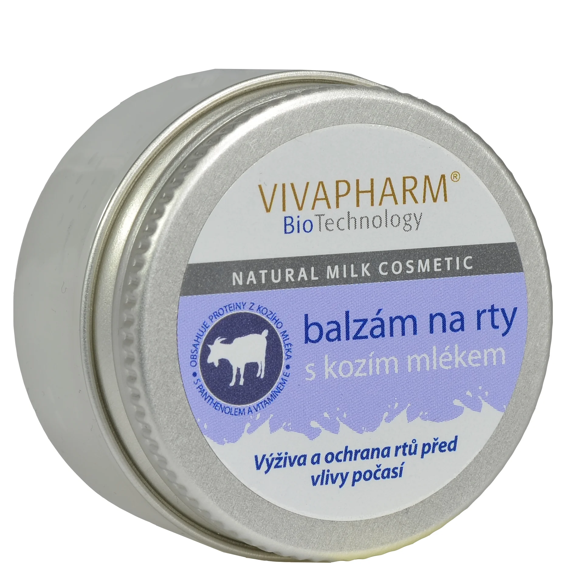 VIVACO Balzam na pery s kozím mliekom 1×25 g, ochrana pier