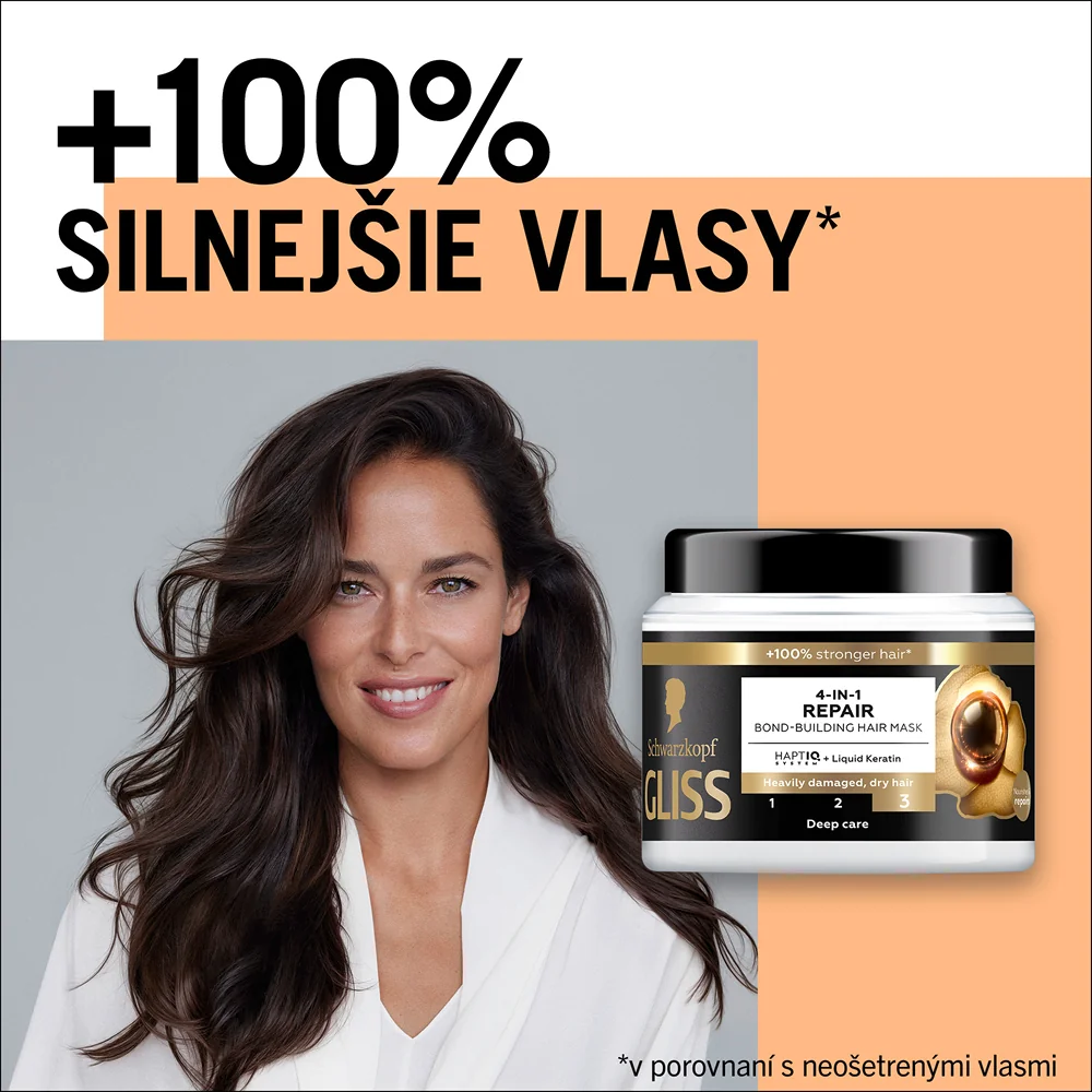 Schwarzkopf Gliss vlasová maska 4v1 Repair 1×400 ml, maska na vlasy