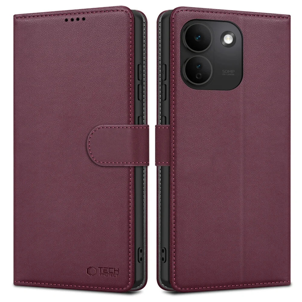 Tech-Protect Wallet knižkové puzdro na Xiaomi Redmi Note 17 Pro Max 5G, mulberry