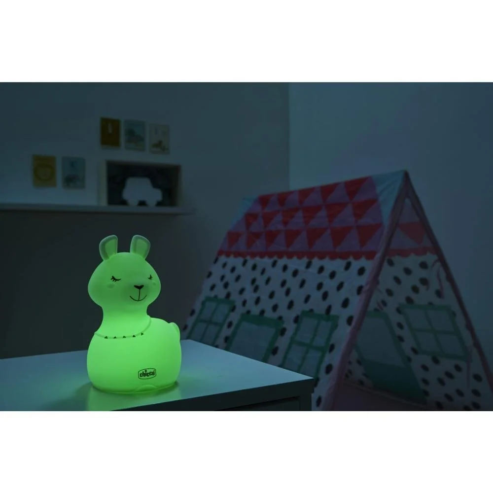 Chicco silikónové nočné svetielko Lama, USB nabíjateľné