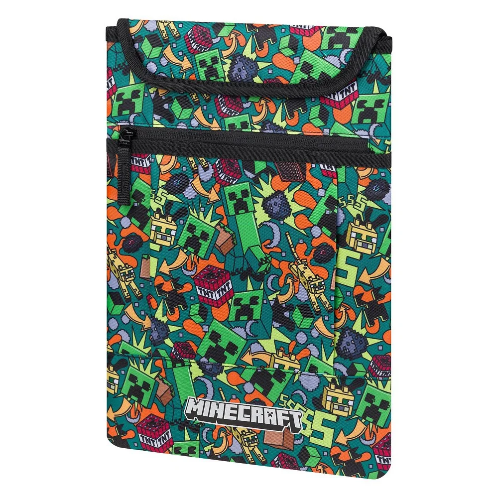 Obal na notebook Minecraft Chaos zelený, 14 palcov