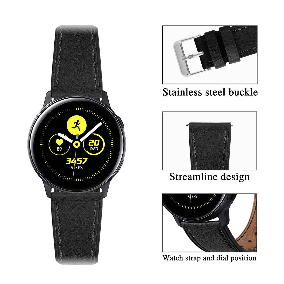 NEOGO DayFit D8 Pro Leather Italy remienok Black