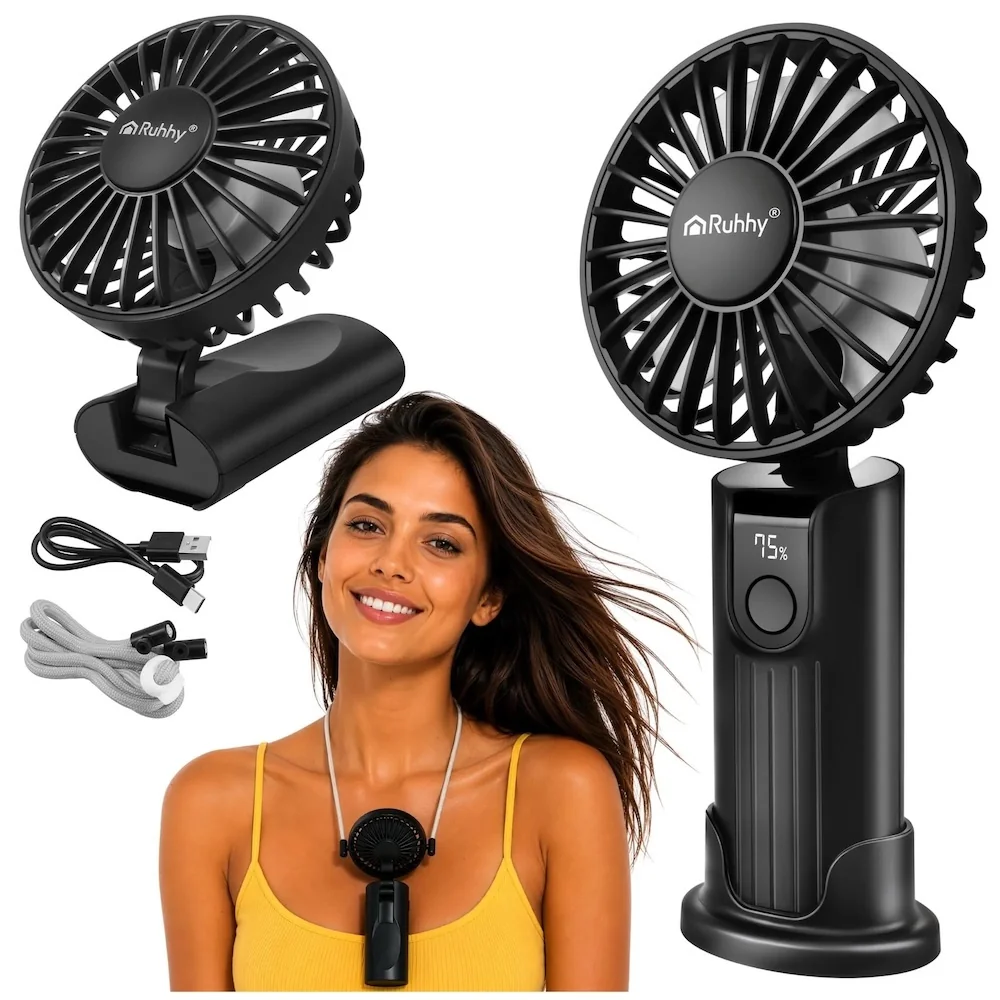 MG Mini Fan ručný / stolný ventilátor, čierny