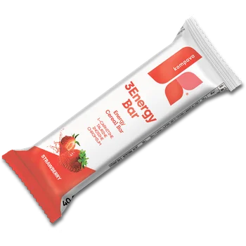 KOMPAVA 3ENERGY BAR JAHODA 40G 1×1 ks, tyčinka