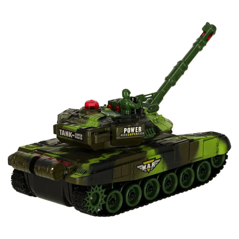 RC tank 2.4 GHz – lesný kamufláž, bitky tank vs. tank
