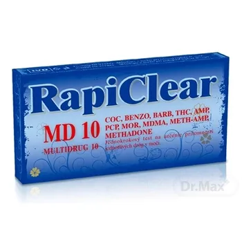 RapiClear MD 10 (MULTIDRUG 10) 1×1 ks, IVD, test drogový na samodiagnostiku