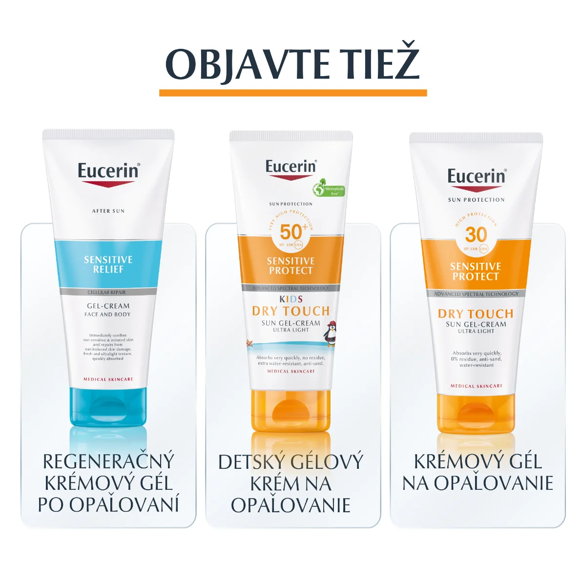 Eucerin SUN Ochranný krémový gél na tvár Dry Touch OIL CONTROL SPF 30 1×50 ml, ochranný krémový gél na opaľovanie na tvár