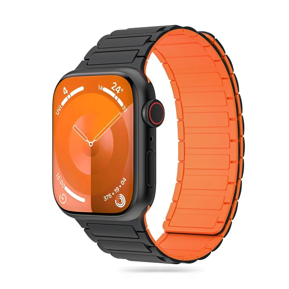 Tech-Protect Iconband Magnetic remienok na Apple Watch 42/44/45/49mm black/orange