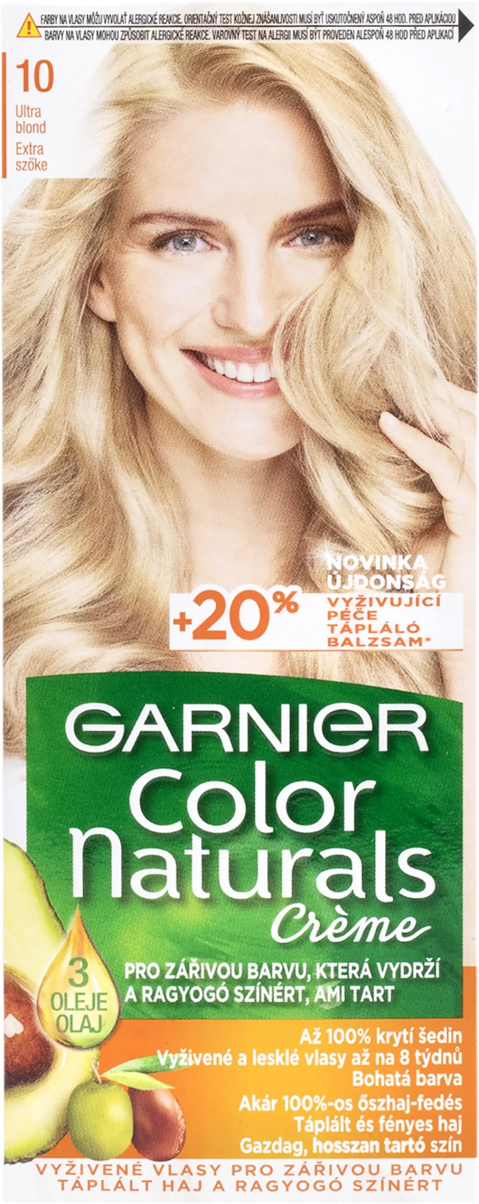 Garnier Color Naturals permanentná farba na vlasy 10 Ultra blond 1×1 kus, farba na vlasy