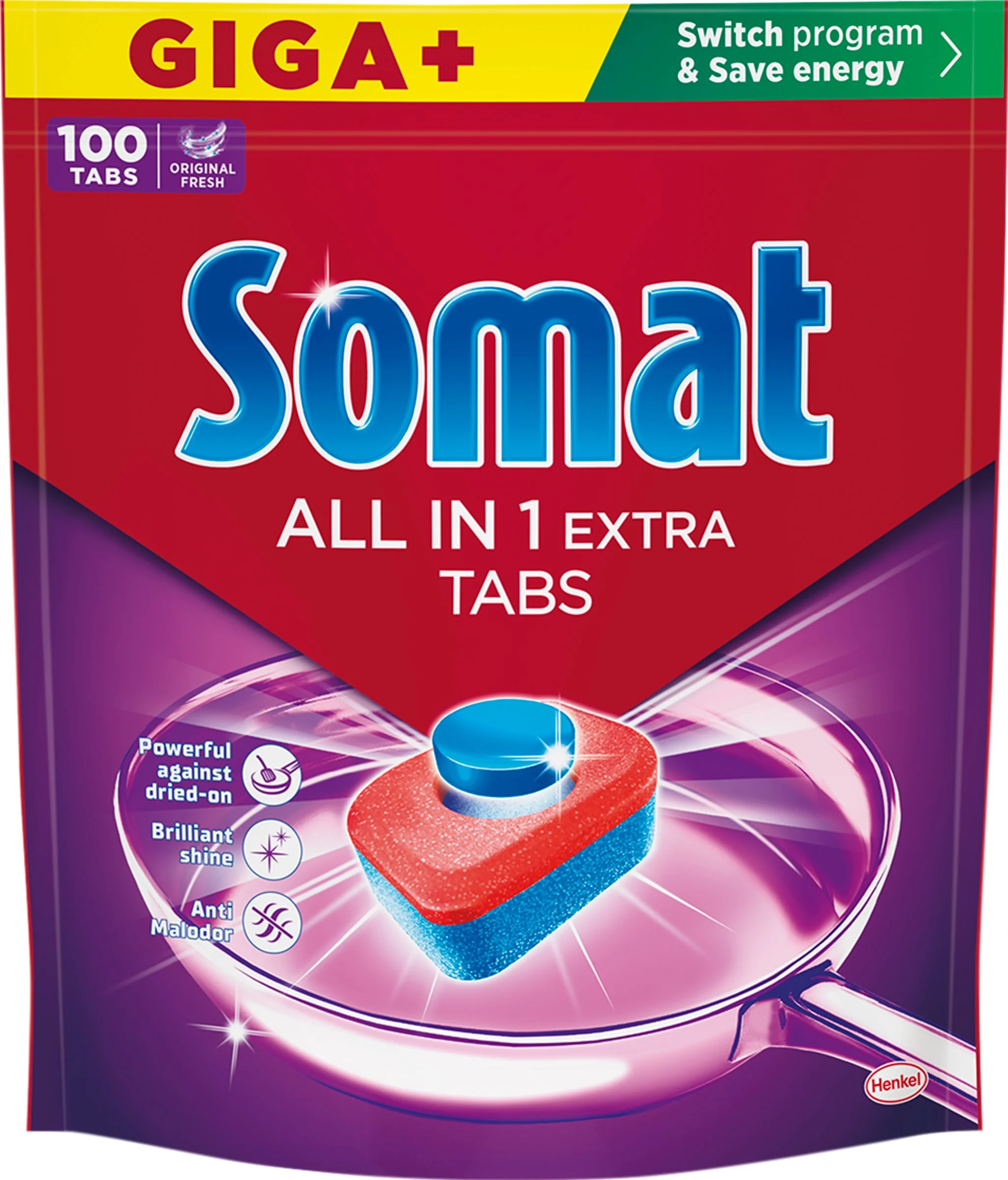 Somat All in 1 Extra tablety do umývačky 100 ks 1×100 ks, tablety do umývačky