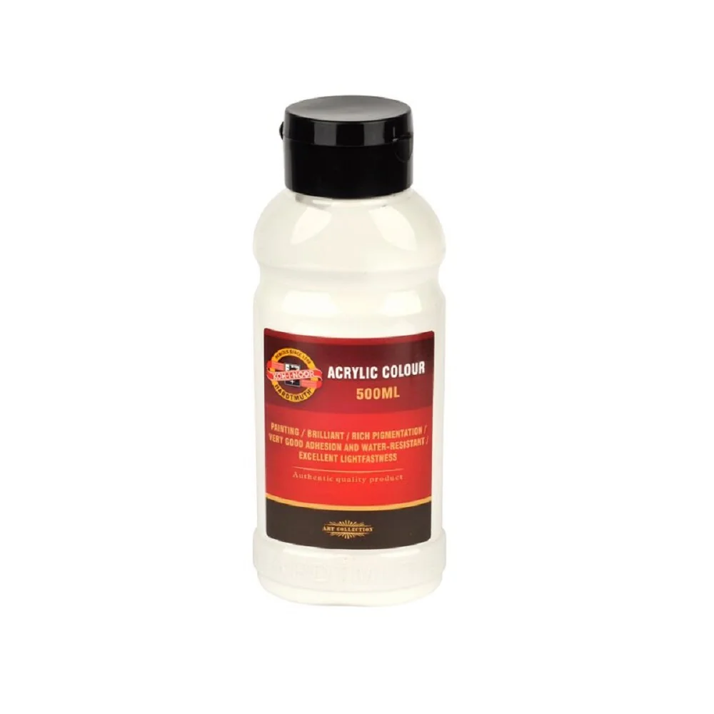 Akrylová farba 500 ml, biela Odtieň 1627/0100
