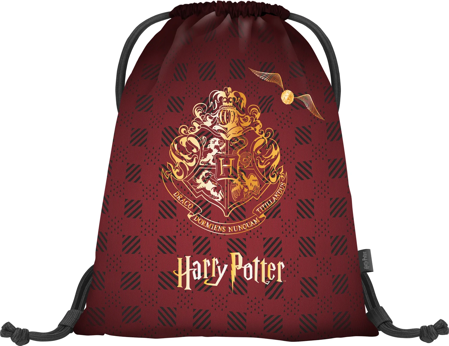 Baagl školský set Skate Harry Potter Rokfort vínový (batoh, peračník, vrecko)