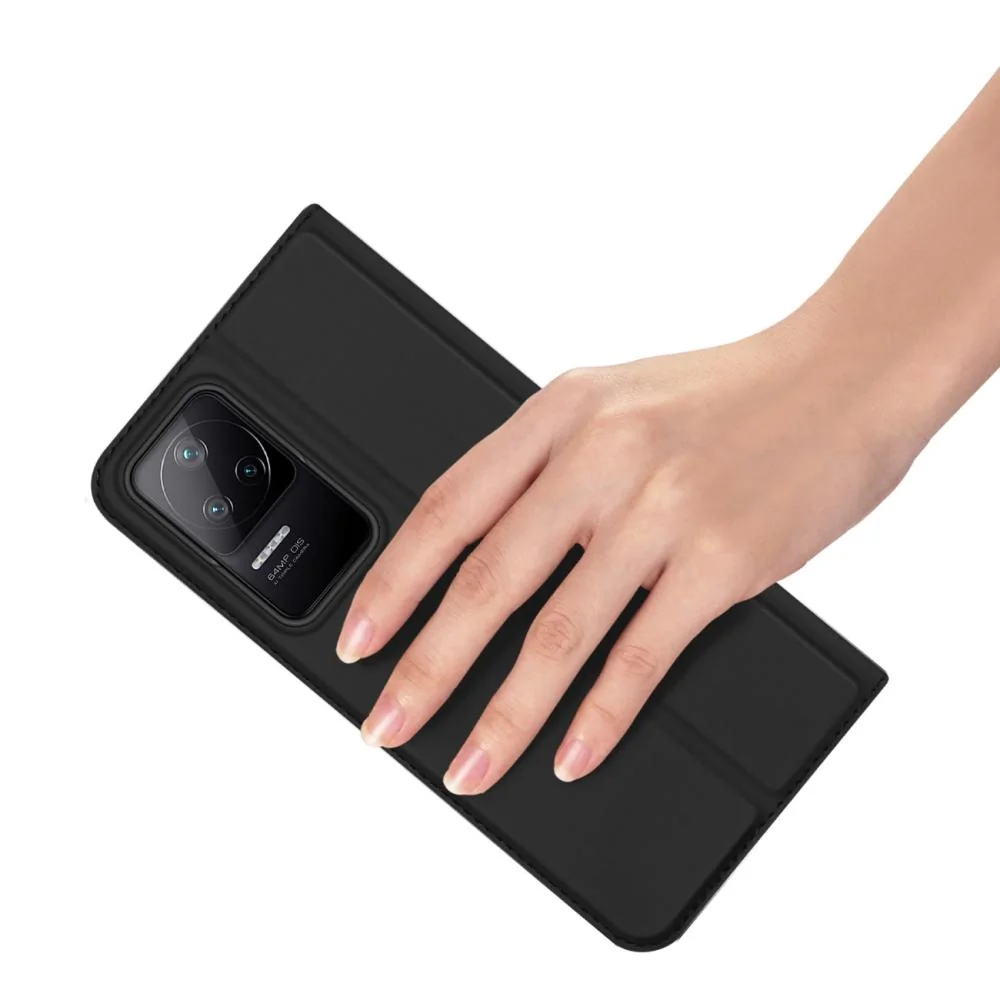 Dux Ducis Skin Pro knižkové kožené puzdro na Xiaomi Poco F4 5G čierne