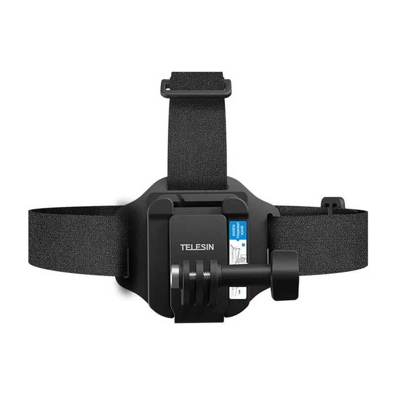 Telesin Headband čelenka s úchytom pre športové kamery GoPro, čierna