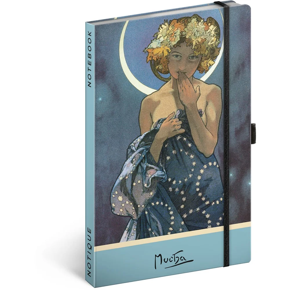 Zápisník Alfons Mucha - Luna bodkovaný, A5