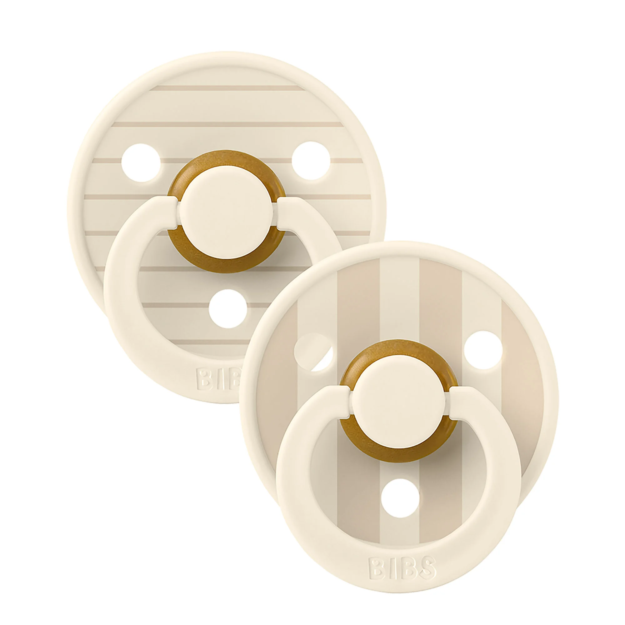 BIBS STUDIO Colour Pin cumlíky z prírodného kaučuku 2ks veľkosť 1 - Ivory Vanilla Mix