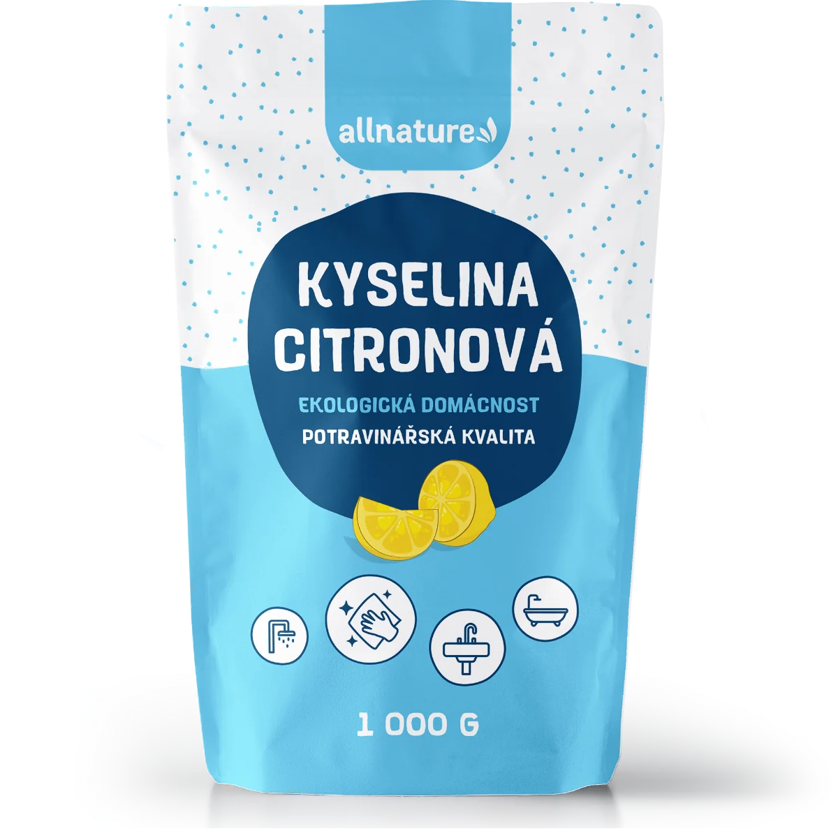Allnature Kyselina citrónová 1×1000 g, kyselina citrónová