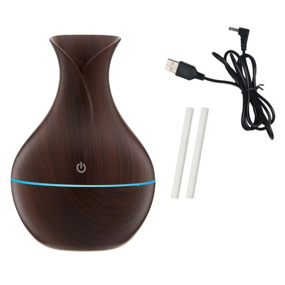 Ultrazvukový difúzor zvlhčovača vzduchu v tvare Tmavohnedá, USB, LED