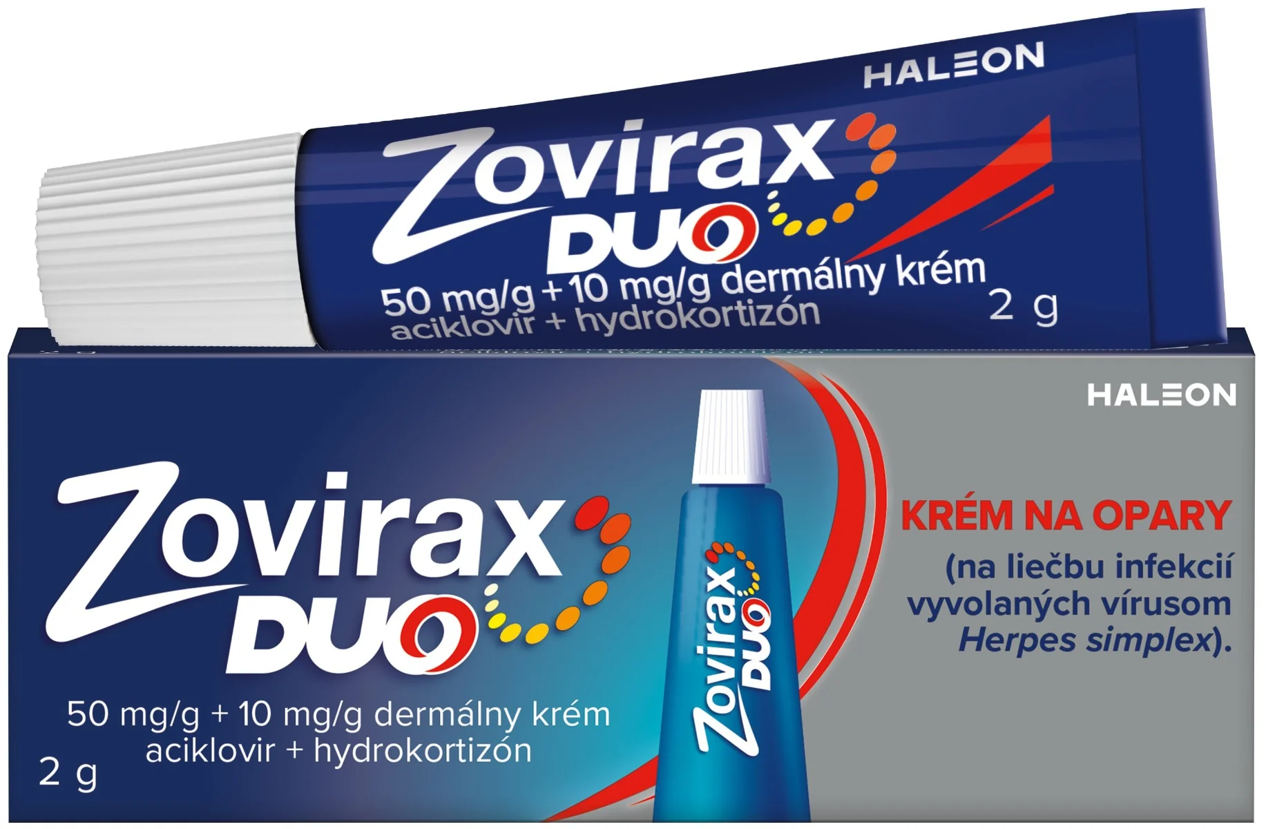 Zovirax Duo 2 g 1x2g, liečba oparov na pere s účinnou látkou aciklovirom a hydrocortisonom