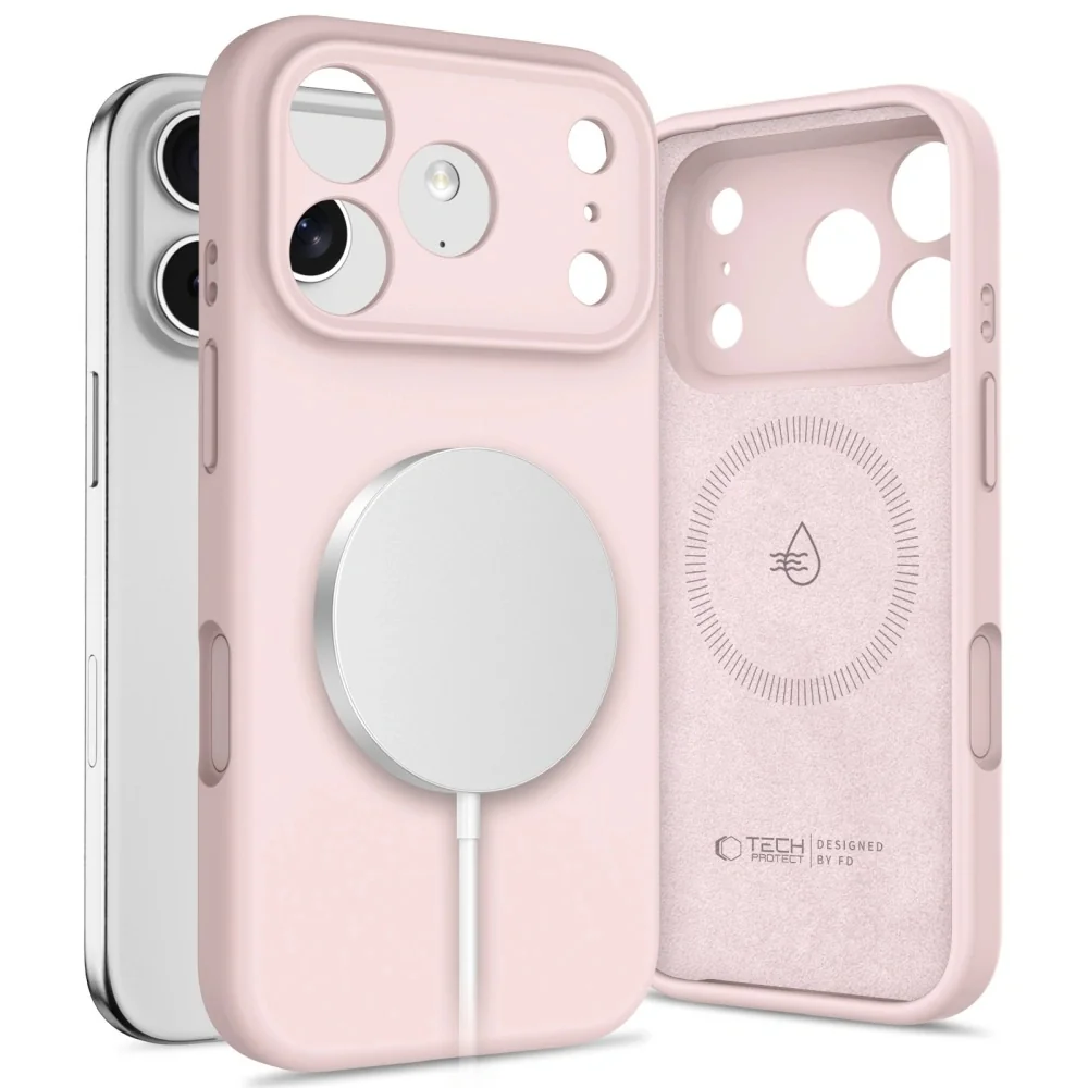 Tech-Protect Silicone MagSafe kryt na iPhone 17 Pro Max, ružový