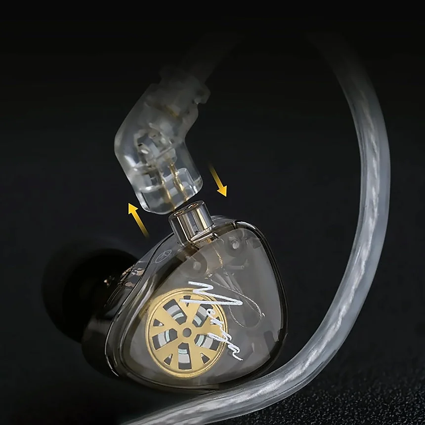 KZ Merga OFC dynamické HiFi slúchadlá do uší, čierne