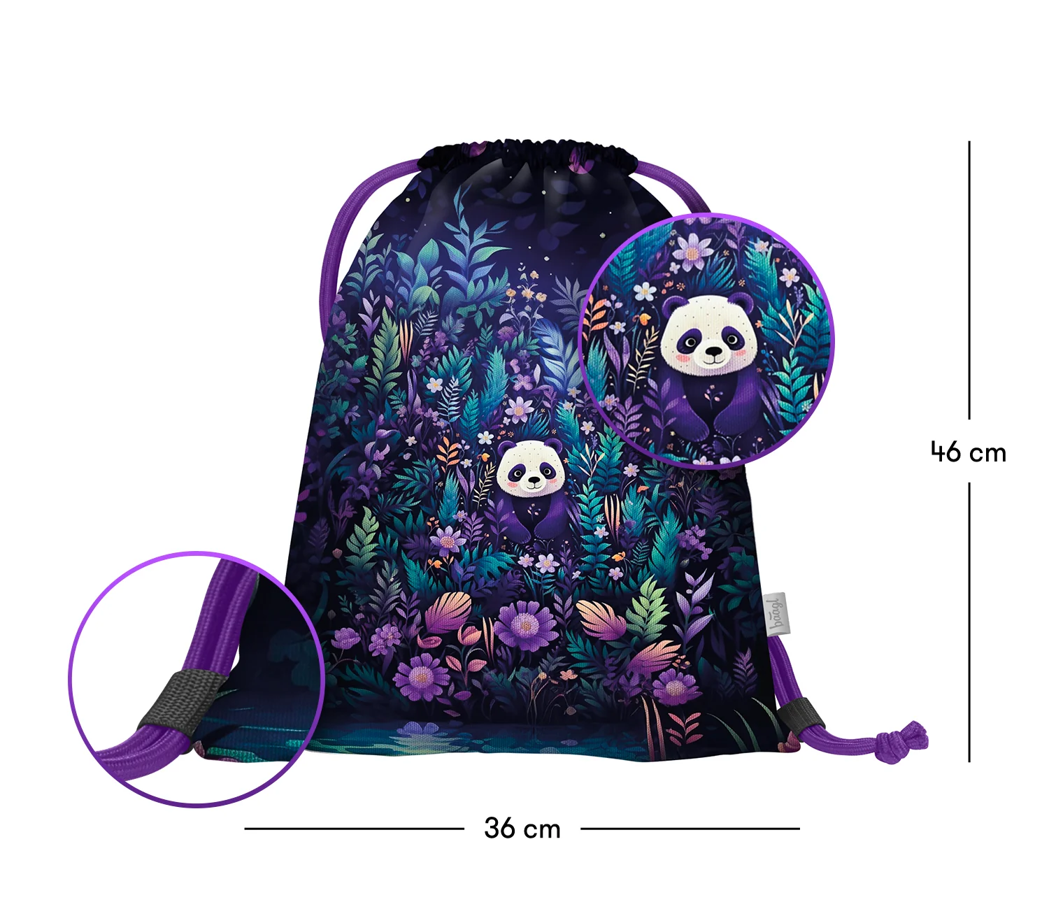 Vrecko na prezuvky Jungle Panda 1 kus