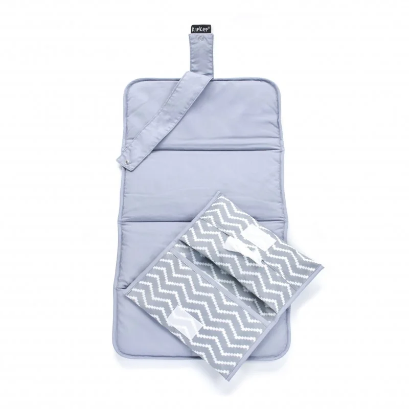 KipKep prebaľovací set NAPPER COMBI-SET Silver Grey (bavlna)