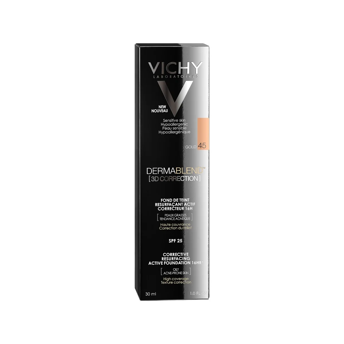 VICHY Dermablend 3D korekčný a vyhladzujúci make-up 45 30ml 1×30 ml, fluidný make-up