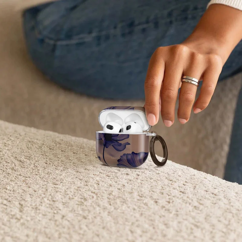 Tech-Protect Lamano puzdro na Apple AirPods 4, velvet night