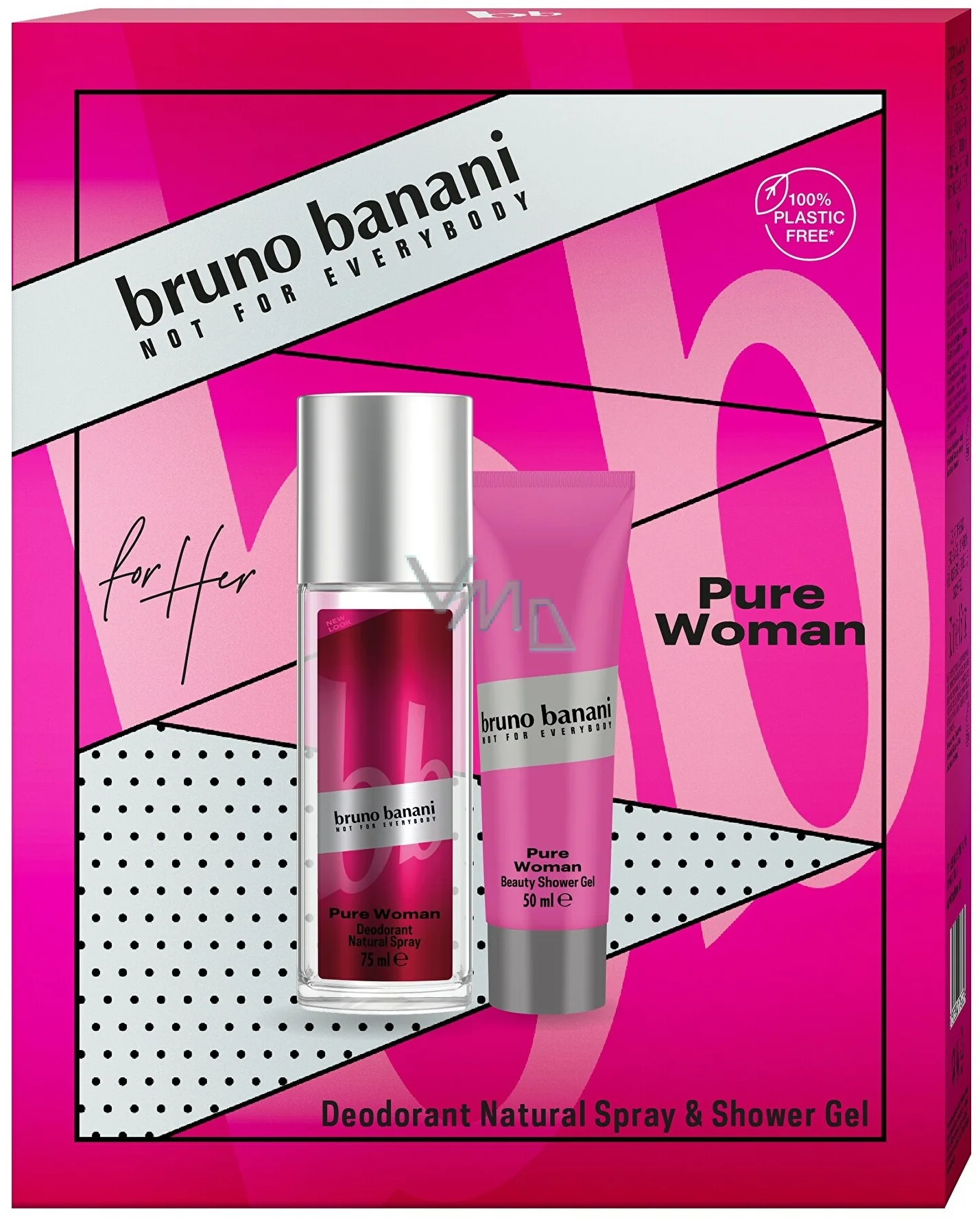 BRUNO BANANI PURE WOMAN deodorant 75ML+ sprchový gél 50ML 1×set