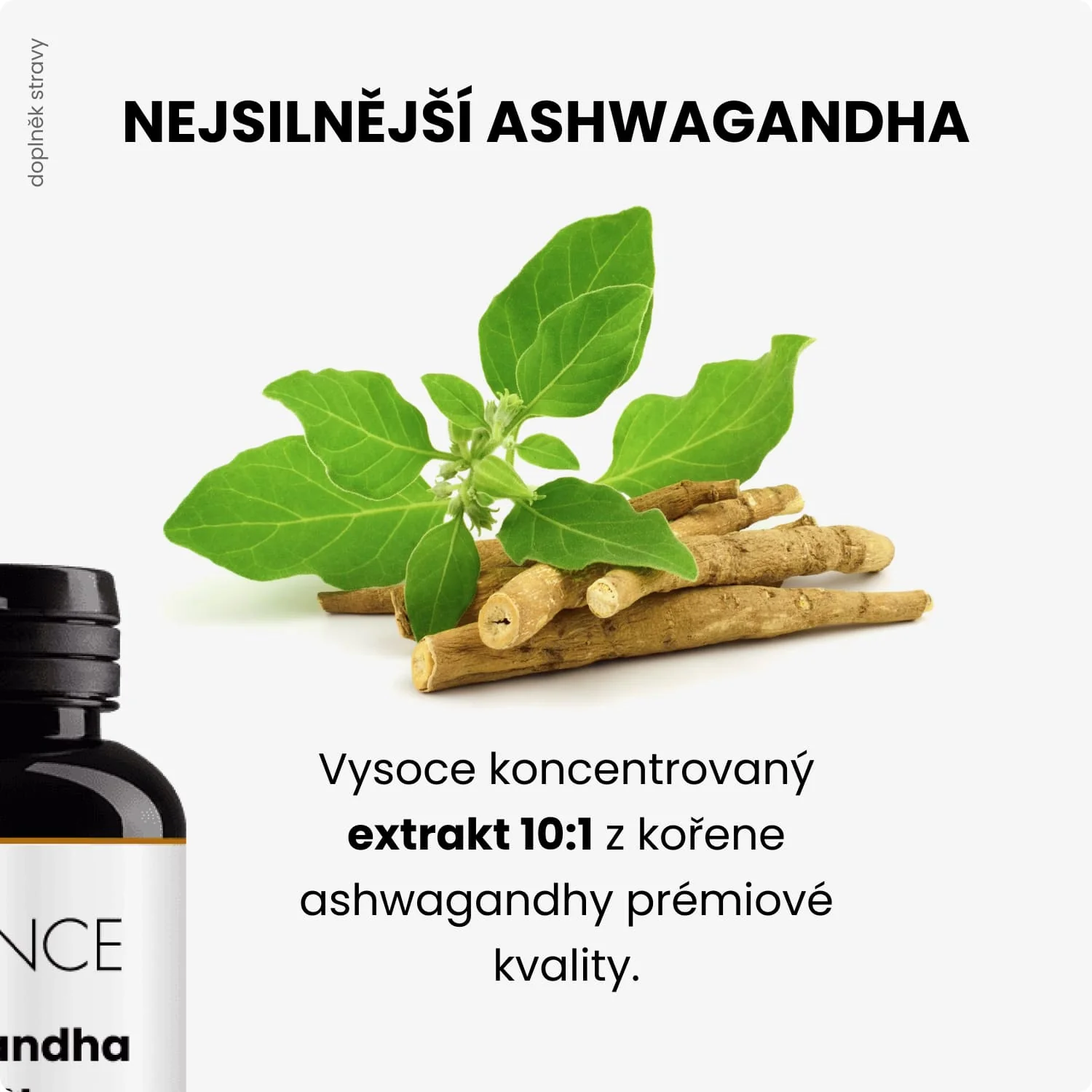 ADVANCE Ashwagandha 90 kapsúl - extrakt 10:1 1×90 cps, výživový doplnok