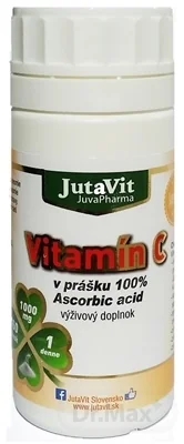JutaVit Vitamín C (100% Ascorbic acid) 1×160 g, doplnok výživy v prášku