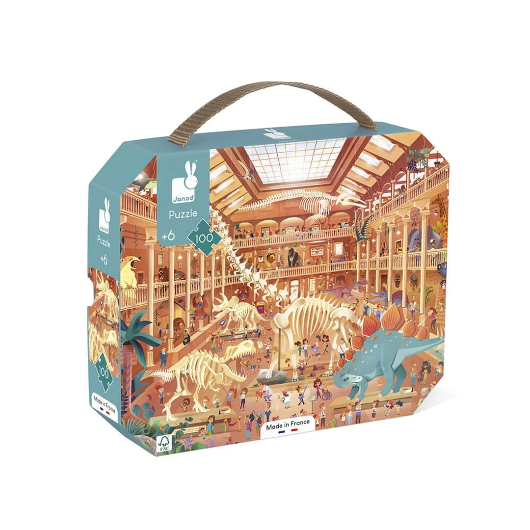 Janod Puzzle V múzeu v kufríku 100 ks
