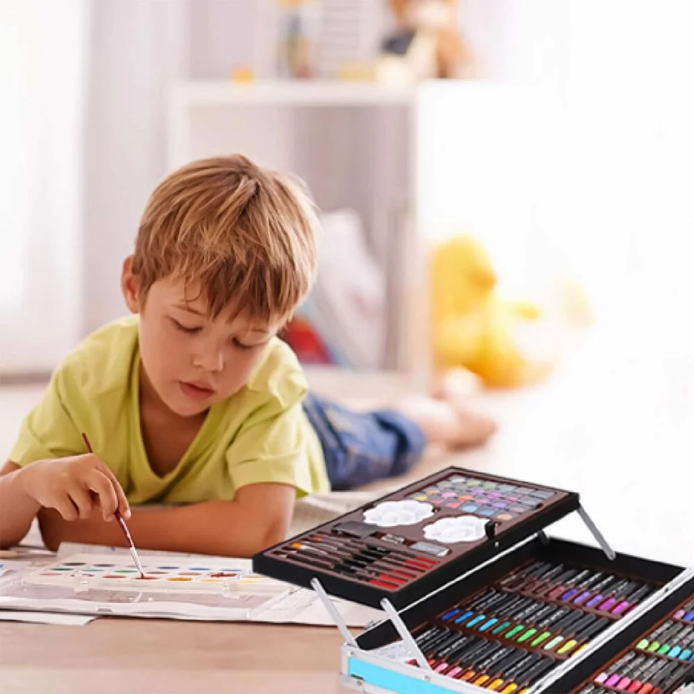 MG Art Suitcase Universe sada pre maľovanie v kufríku pre deti 145ks, modrá modrá