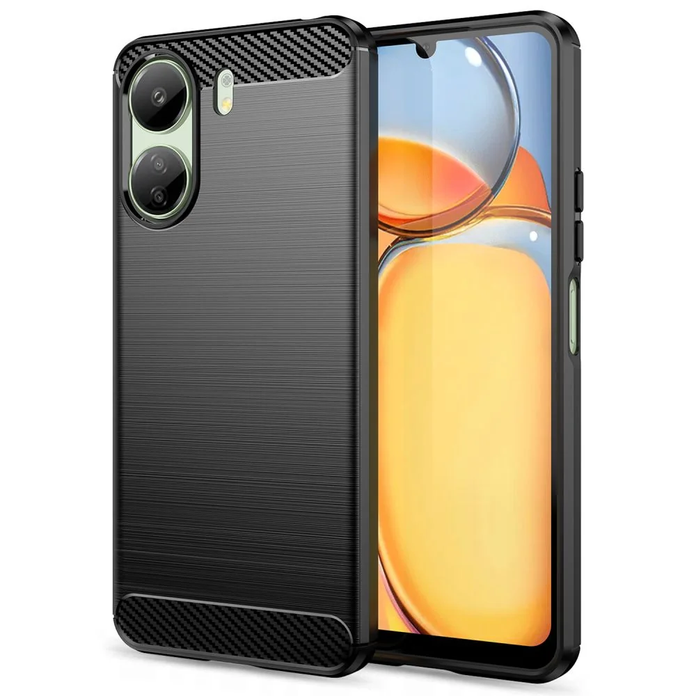 Tech-Protect Carbon kryt na Xiaomi Redmi 13C / Poco C65 čierny