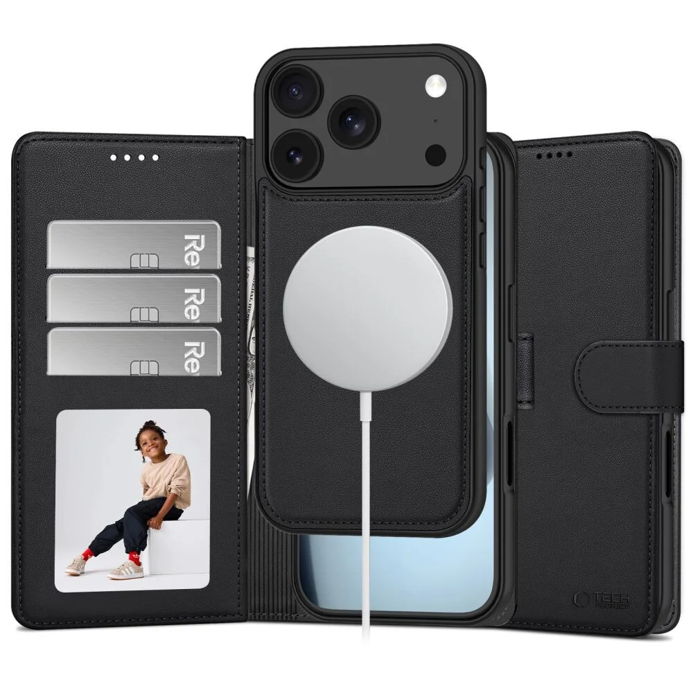 Tech-Protect Wallet MagSafe puzdro na iPhone 17 Pro Max / 18 Pro Max, čierne