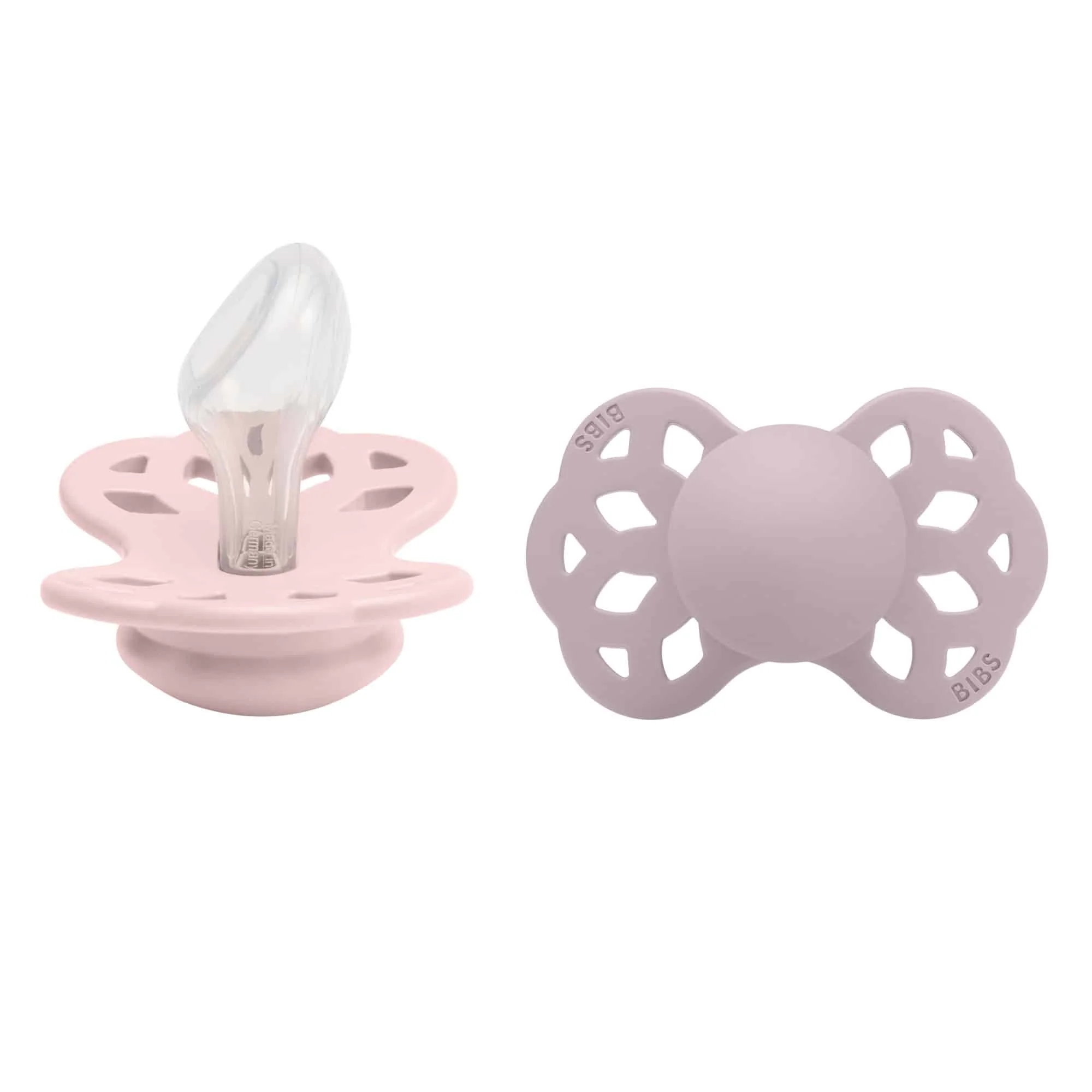 BIBS Infinity anatomické cumlíky zo silikónu 2ks veľkosť 2 - Blossom / Dusky Lilac