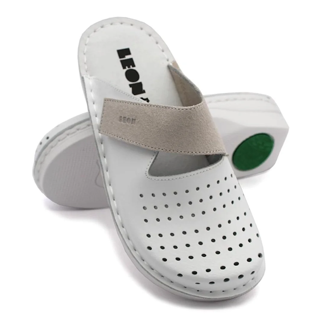 V265 Dámska zdravotná celokožená obuv 40 - 25cm, sivá, 3,5 cm
