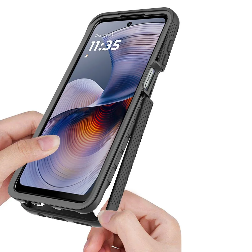Tech-Protect Defense kryt na Motorola Moto G55 5G, čierny