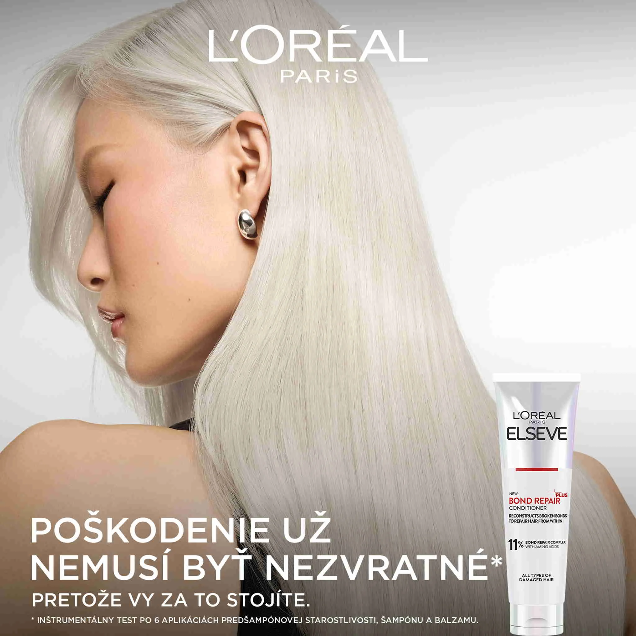 L'Oréal Paris Elseve Bond Repair regeneračný balzam s  kyselinou citrónovou, 200 ml pre všetky typy poškodených vlasov, 150 ml 1×150 ml, balzam na vlasy