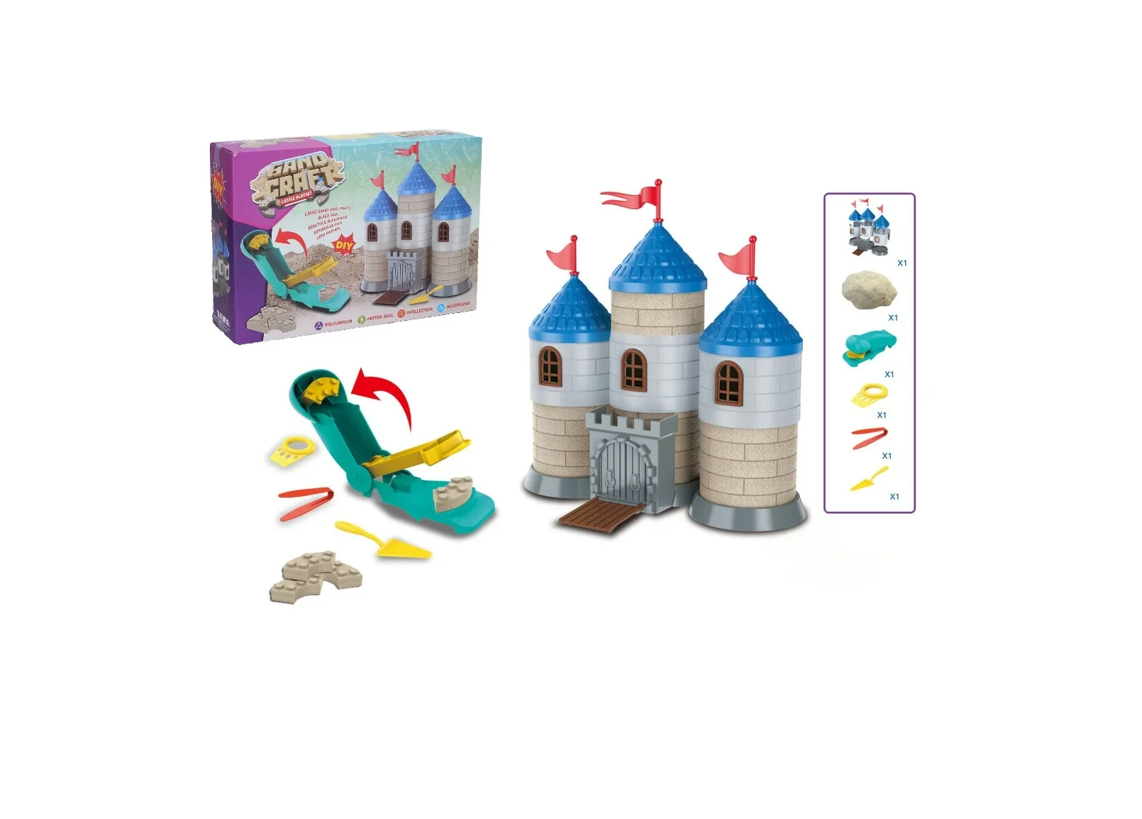 Piesok kinetický Hrad 750g