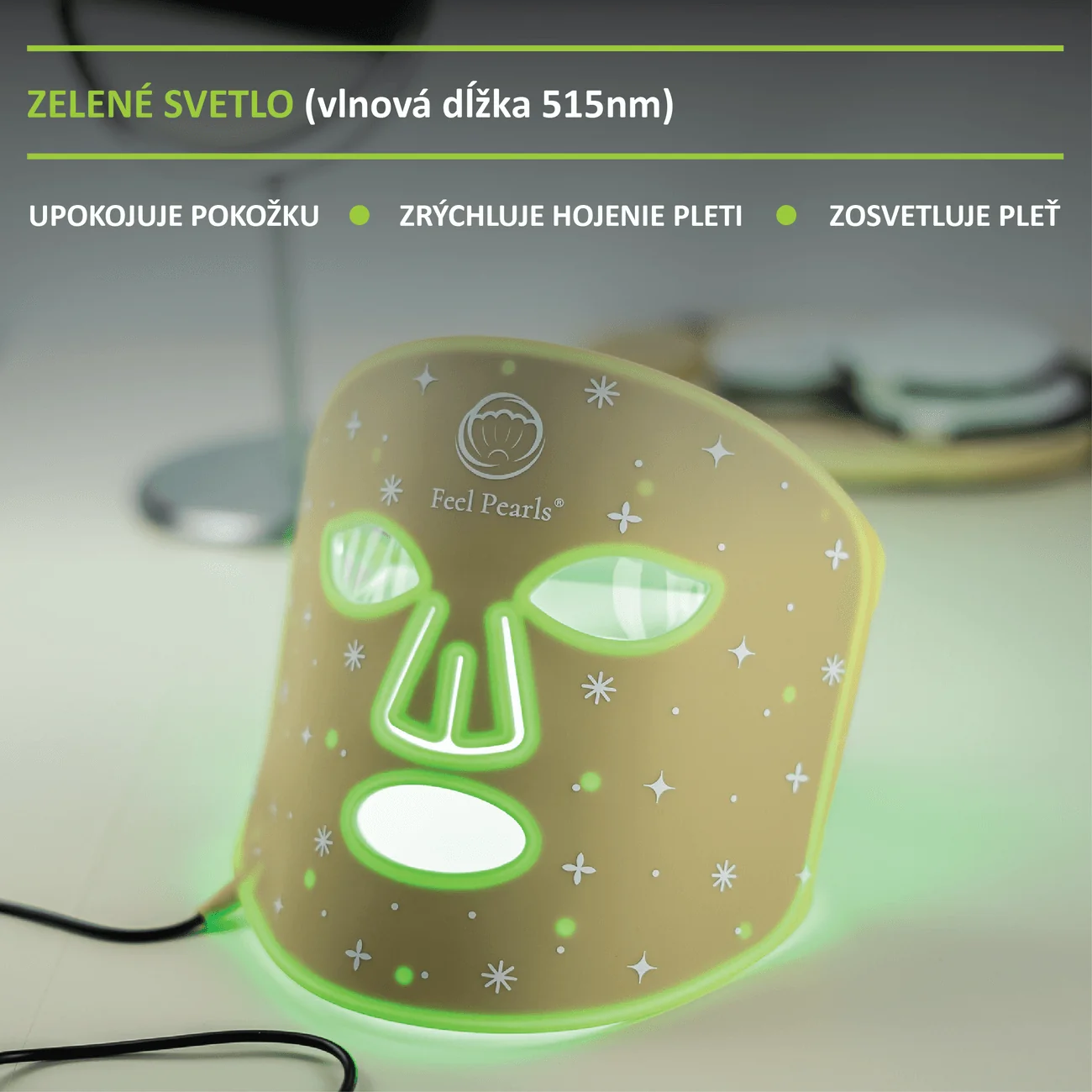 LED maska so svetelnou terapiou