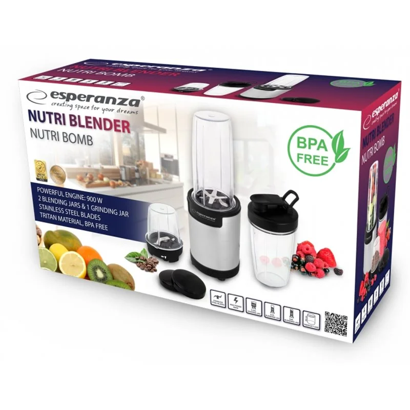 Mixér Smoothie ESPERANZA EKM030 NUTRI BOMB 9v1 900W 