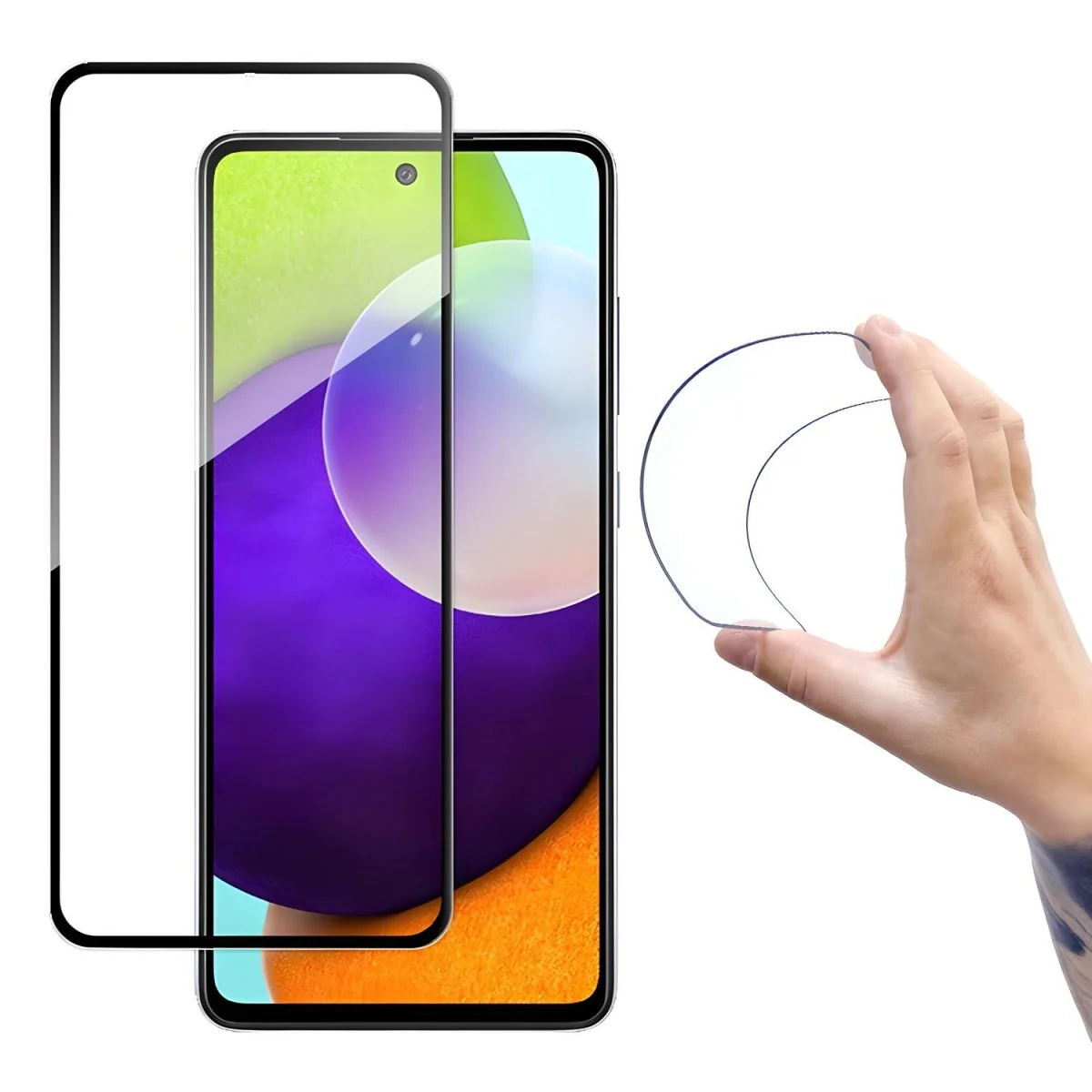 Ohybné ochranné sklo pre Samsung Galaxy A52 - Čierna
